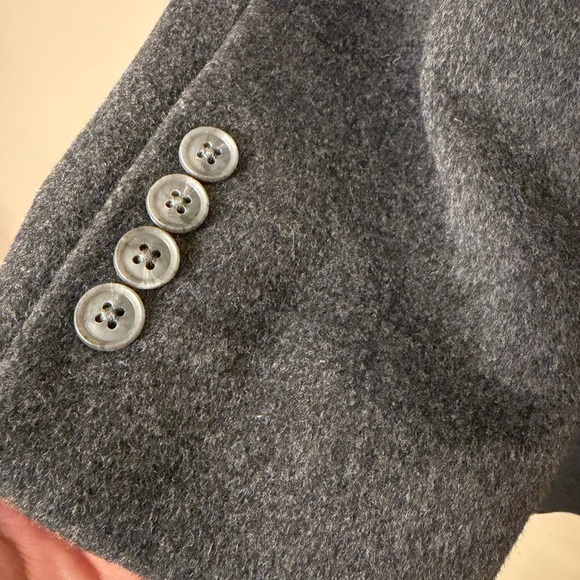 Men’s Pronto Uomo Charcoal Wool Blend Trench Pea Coat Jacket 42R - Picture 5 of 14